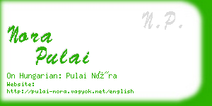 nora pulai business card